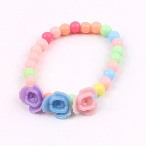 Комплект из колье и браслета с разноцветными бусинами|necklace bracelet|bracelet necklaceflower