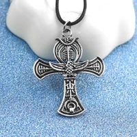 punk ankh egyptian cross life rope chain slavic pendant necklace christmas jewelry gift for men women