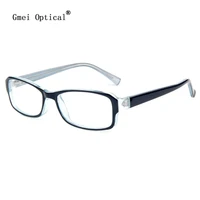 gmei optical black clear plastic rectangular full rim glasses frames for men and women prescription eyeglasses t8006