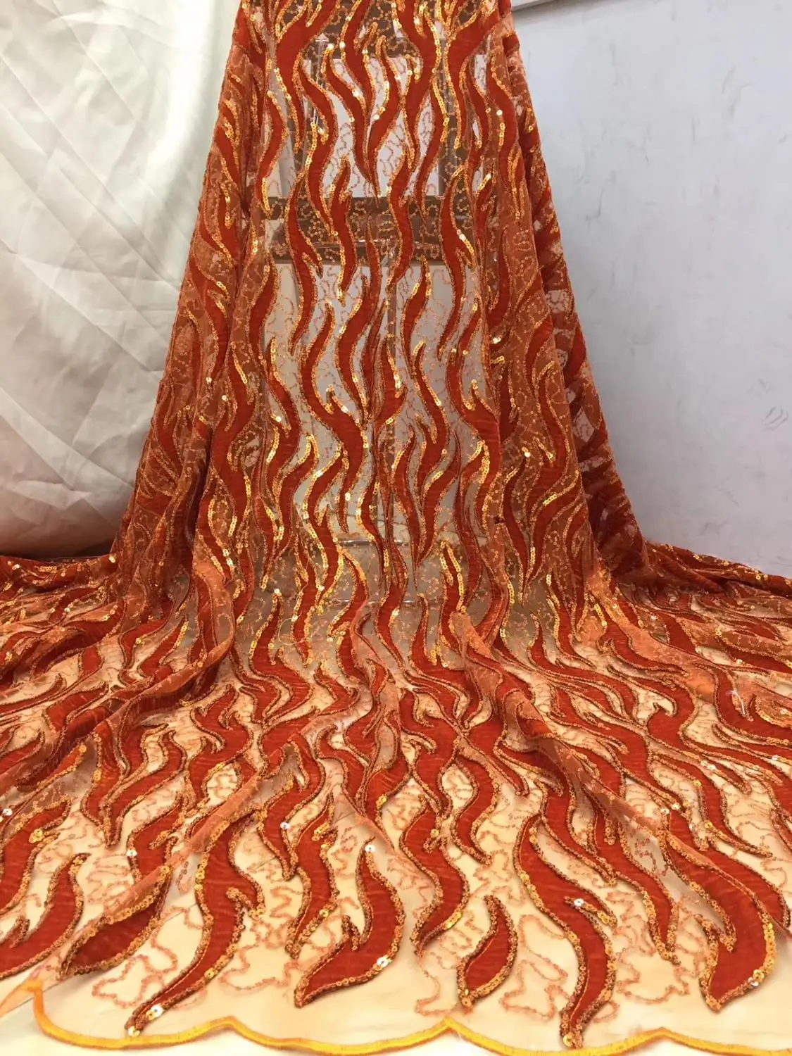 

2018 Latest French Nigerian Laces Fabric High Quality Tulle African Laces Fabric Wedding African French Tulle Lace x5