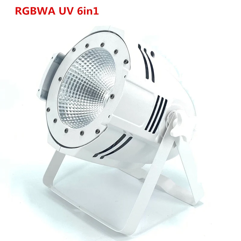RGBWA UV 6in1 Алюминиевый сплав светодиодный par 200 Вт COB RGBW 4в1/RGB 3в1/теплый белый холодный белый светодиодный Par Can Par64 Светодиодный точечный светильник световая установка диджея DMX контроллер - Цвет: RGBWA UV 6in1