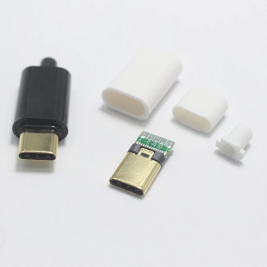 EClyxun 2 комплекта позолоченный OTG USB 3. 0 5P Type C штекер сварочного типа Φ 4 в 1 DIY ремонт