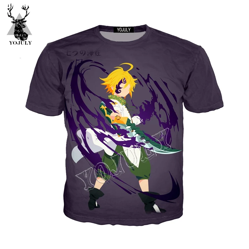 14 YOJULY The Seven Deadly Sins Meliodas аниме 3D Принт футболки летняя повседневная футболка унисекс Мужская/женская одежда с короткими рукавами Y30 - Цвет: 14