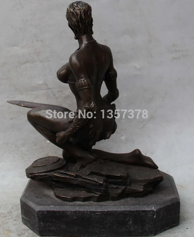 Shitou 00843 10 &quotКитайский Западный Бронзовый Мраморный сексуальный Belle Girl Lady War Sword