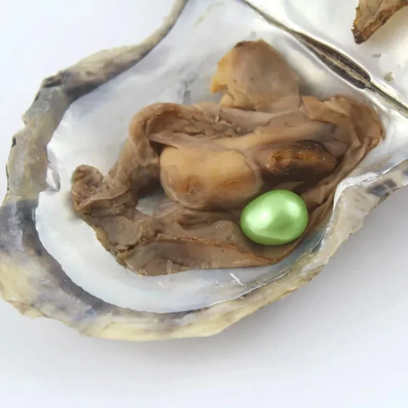 Выгодное предложение 6-8 мм Овальный Форма Жемчуг культивированный Oyster с одной жемчужиной внутри(10 шт./упак