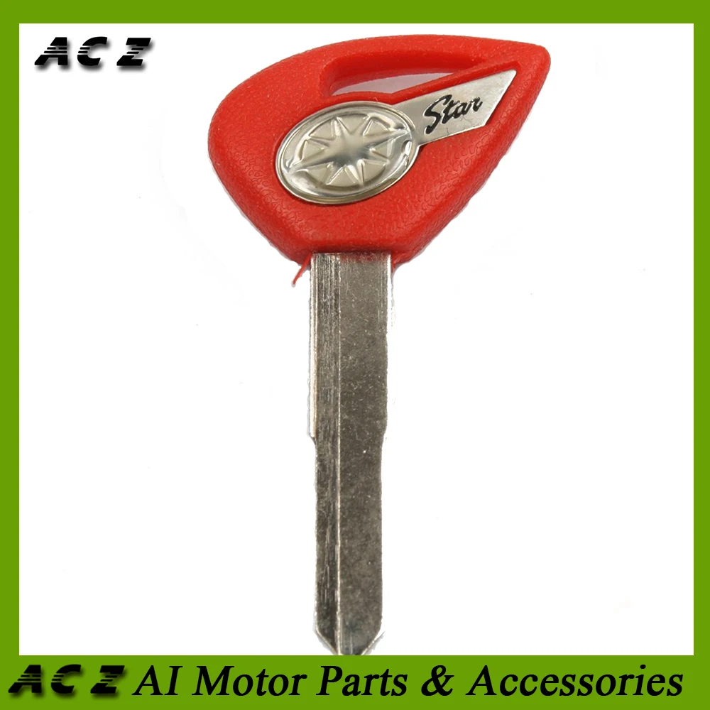 

ACZ Motorcycle Black/Red Blank Key Uncut Blade For YAMAHA Dragstar V-Star DS400 DS650 XVS400 XVS650 XV1900 XVS1300 XVS950