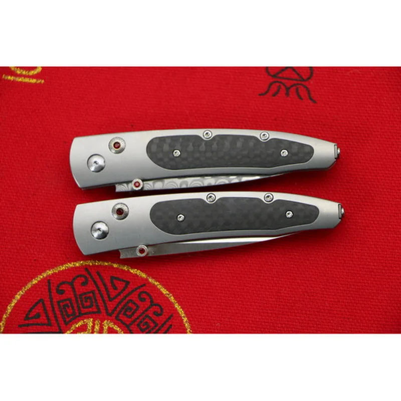 

William Henry Gentac B30 Folding Knife M390 blade Titanium Carbon Fiber handle outdoor Camping Hunting Survival Knives EDC Tool
