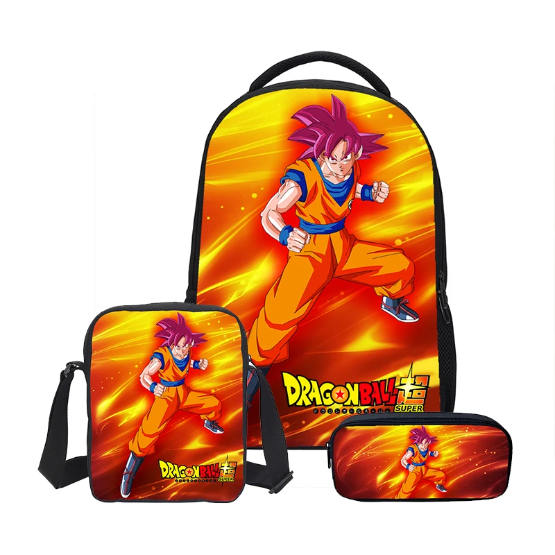 3 шт. Dragon Ball школьные ранцы комплект обувь для мальчиков школьный с портфель пенал