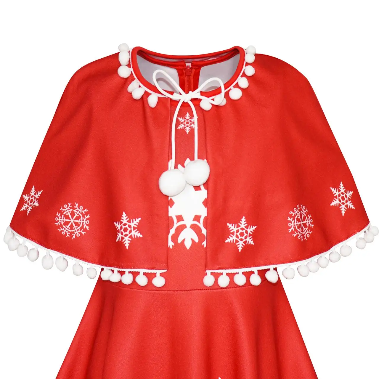Sunny Fashion платья для девочек платье Цветок Девушка Платье красный Плащ-плащ