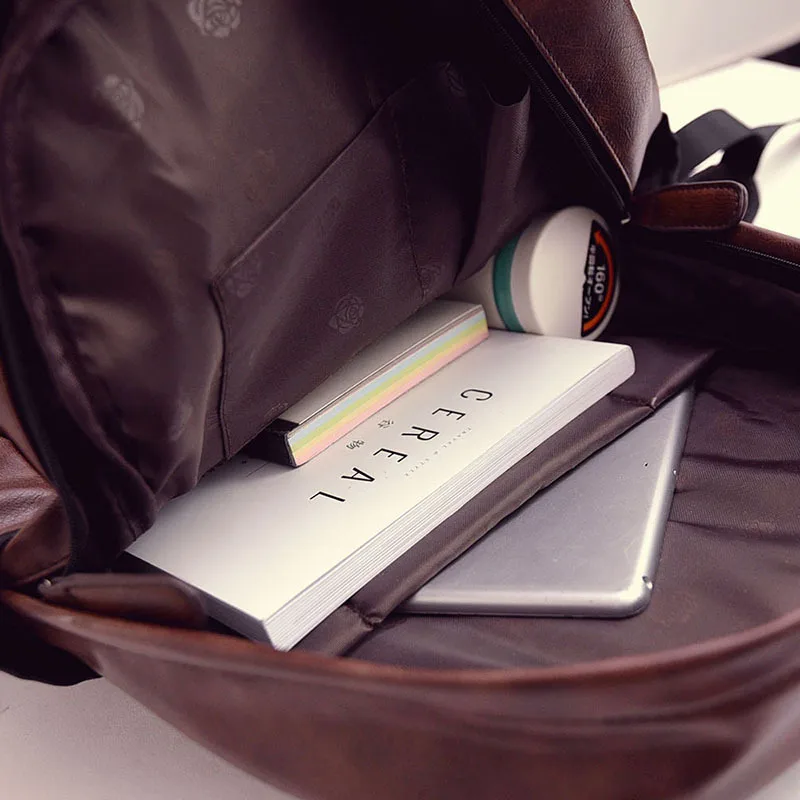 Новинка 031818 популярный винтажный рюкзак унисекс из искусственной кожи для