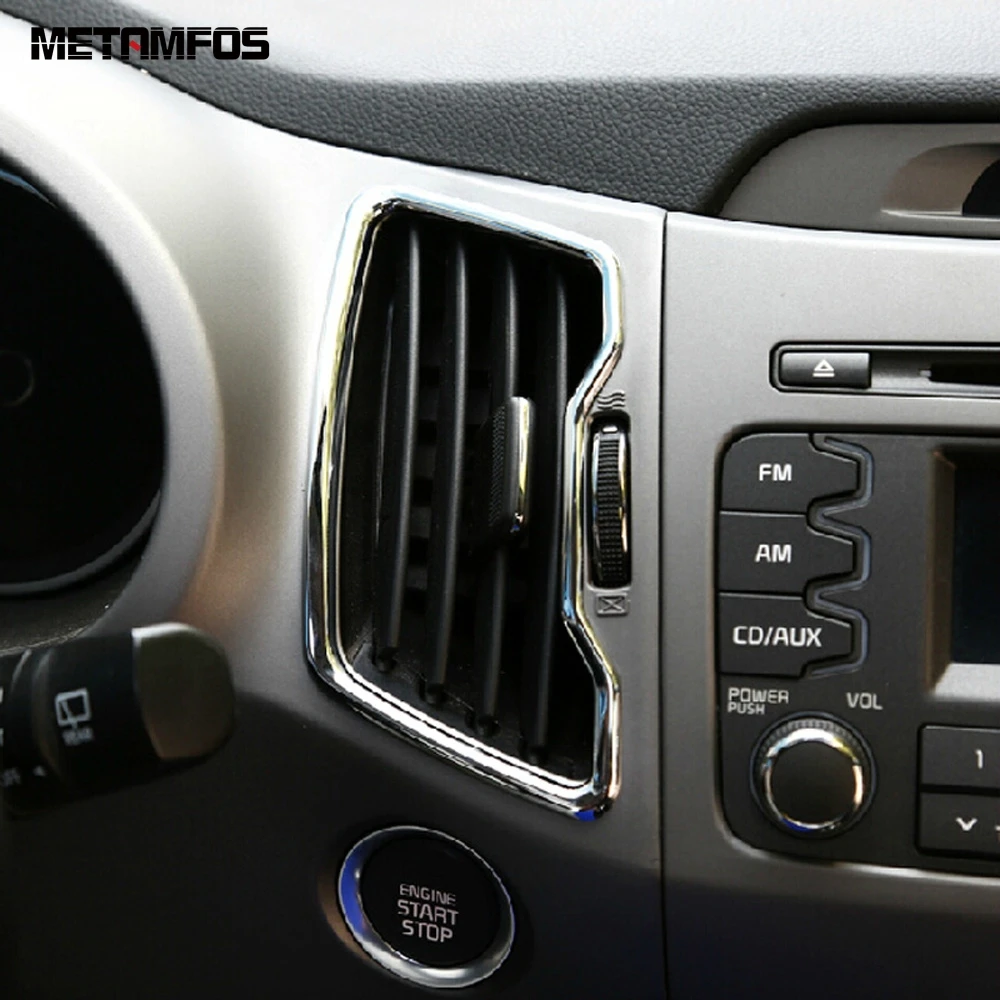 Хромированная крышка на вентиляционное отверстие кондиционера для Kia Sportage 2011 2013