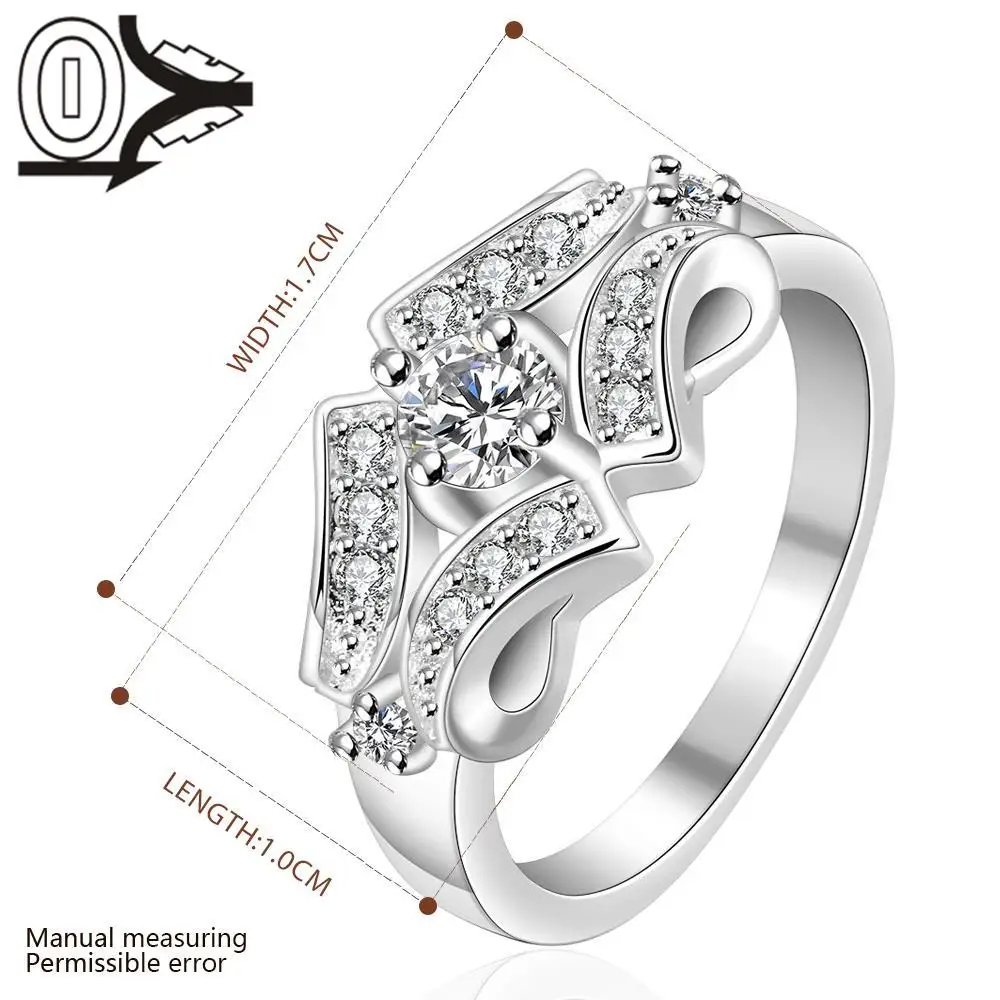 Новое поступление 2017 года Горячие посеребренное кольцо серебро Модные украшения