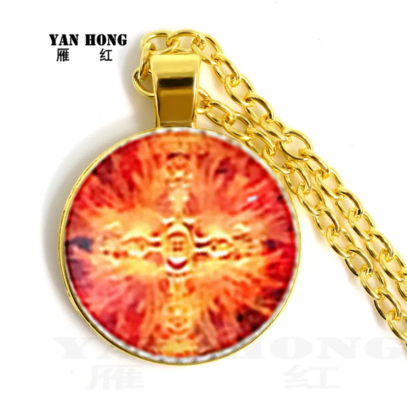 

Religious ornaments. Catholic crystal necklace. The Jesuits of Ramadan bless you with happiness and peace. Church Day as a Gift