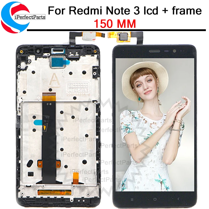 ЖК дисплей 5 дюйма для Xiaomi Redmi Note 3 сенсорный экран с рамкой дигитайзером 150 мм в