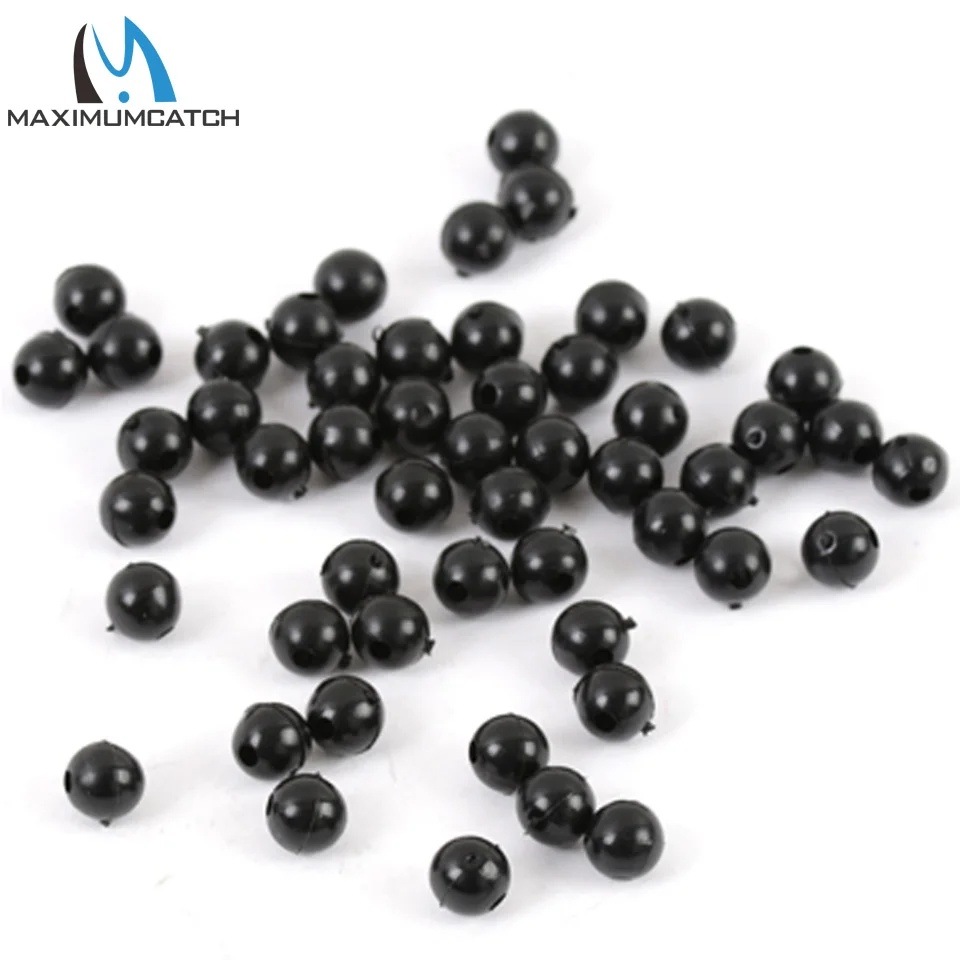 Maximumcatch 25pc/lot 5.2mm Soft Carp Fishing Beads Black Round Floating Rig Accessories | Спорт и развлечения