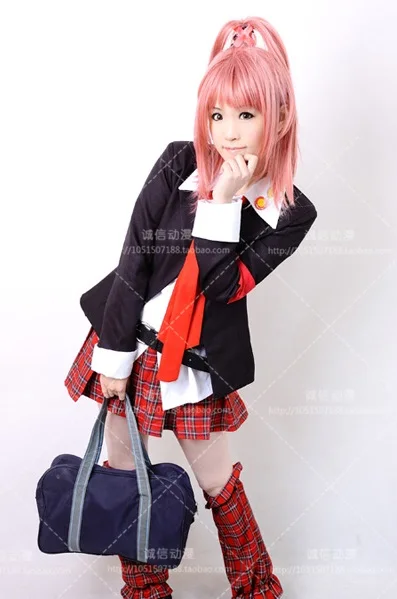 Аму Хинамори Косплей костюмы Аниме Shugo Chara! Полный комплект (Блейзер + рубашка юбка