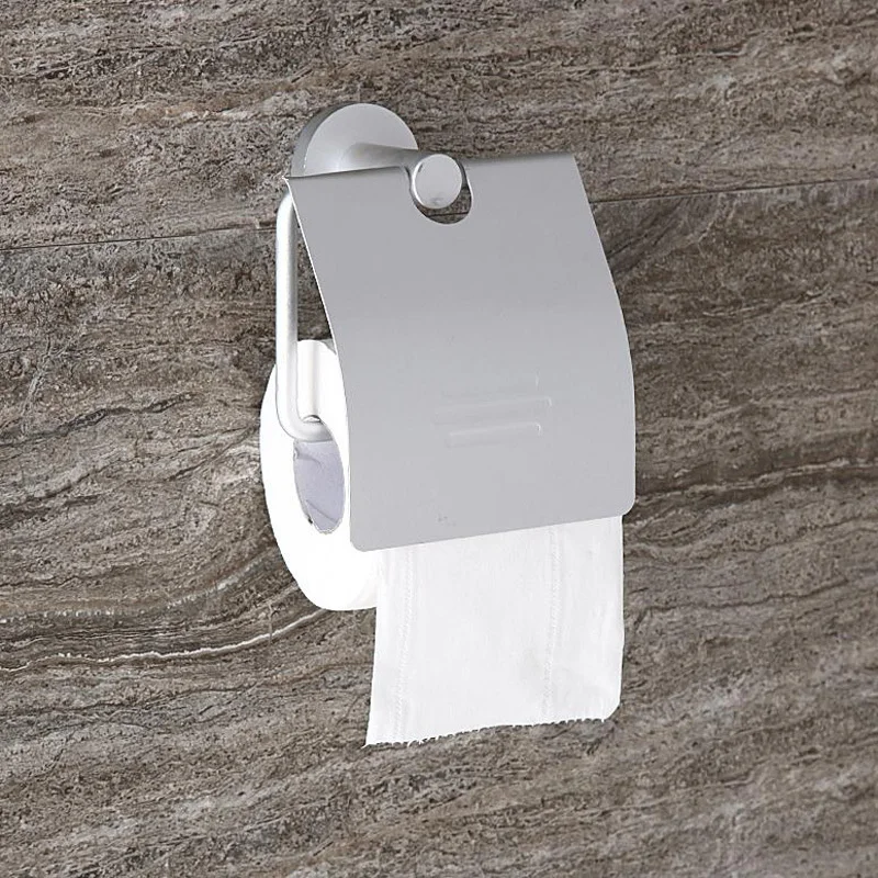 

Bath Tissue Toilet Paper Holder Solid Aluminum Wall Mounted Roll Holders Bathroom Accessories 55520