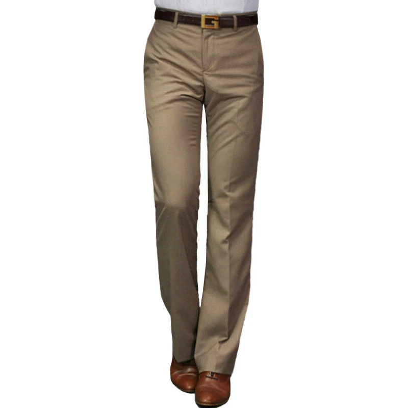 

New Modis Flared G pants Male Summer Straight Suit pants British leisure Free hot feet trousers Formal pants For Men