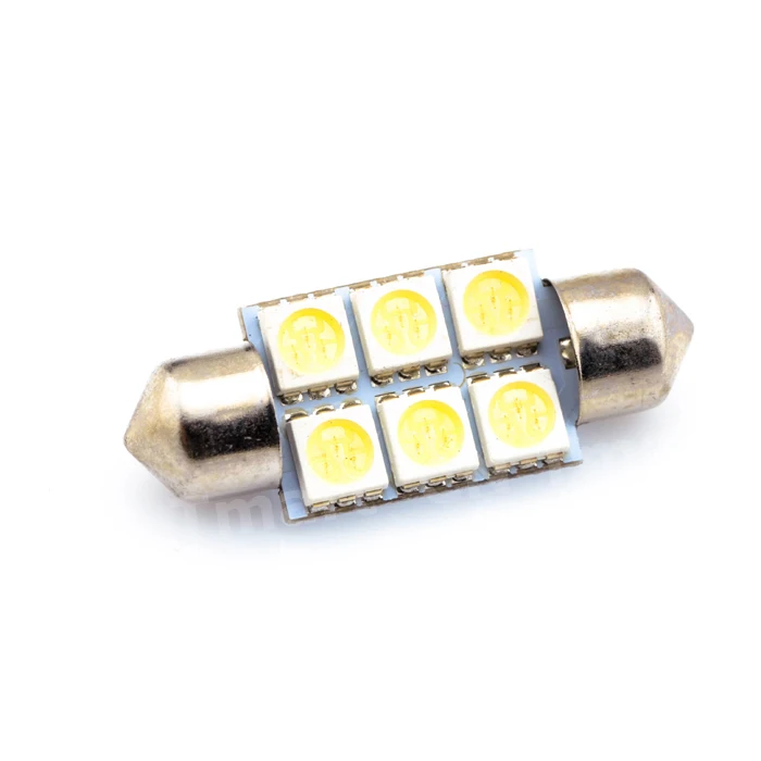 1pcs31mm 5050 SMD 6 LED White Festoon Dome Car Auto Interior Reading Map Lights Door Bulb Lamp DC12V | Автомобили и мотоциклы