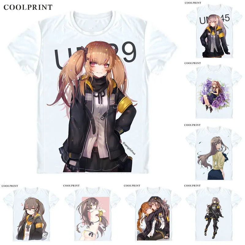 UMP45 игровая футболка для девочек с принтом из аниме Doujinshi Повседневная косплея