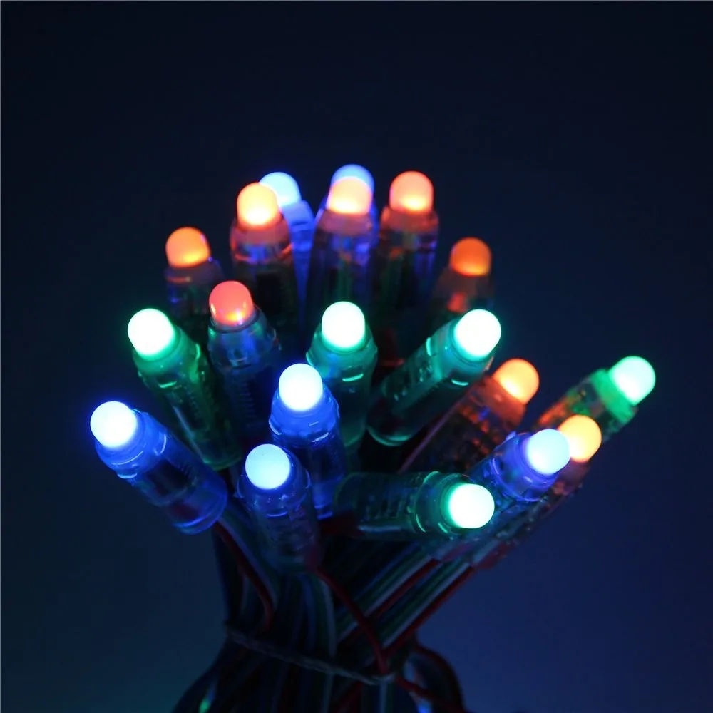 WS2811 2811 IC RGB Полноцветный 12 мм пикселей цифровой адресный 5 в В светодиодный