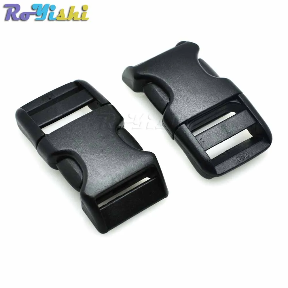 Goedkoop 1000 Stks/pak 3/4 ''(20mm) Plastic Voorgevormd Zijsluiting Voor Paracord Survival Armbanden/Halsband Zwart