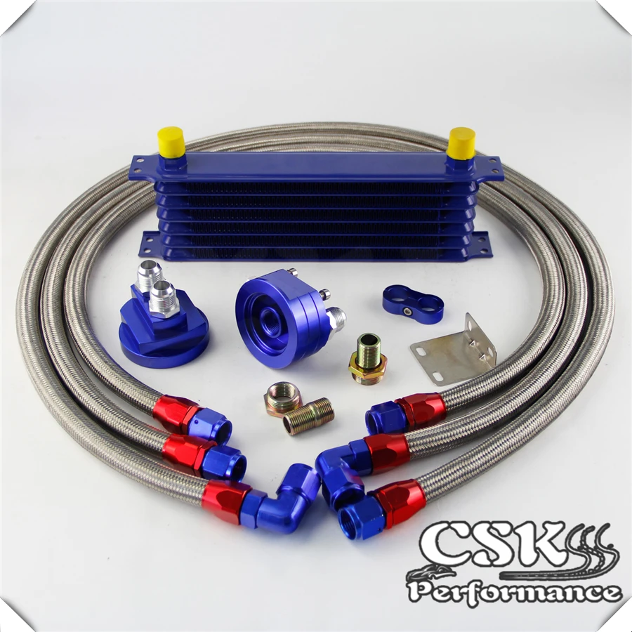 Универсальный Масляный радиатор коробки передач двигателя 7 рядов 262 мм AN10 вид Trust