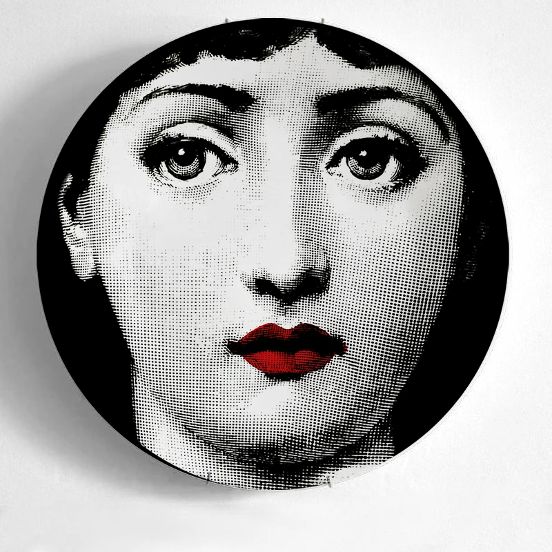 29 10-дюймовая шпилька для Fornasetti таблички для дома украшения Рождественские украшения для ужина пластина декоративная настенная посуда черный, белый цвет настенные тарелки - Цвет: 29