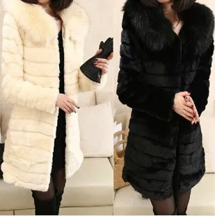 Women's wool fox fur outerwear autumn and winter thermal faux overcoat
