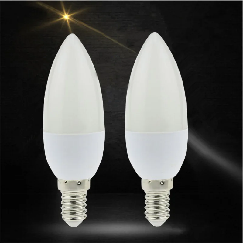 

Led Candle Bulb E14 5W 7W 9W AC220V Save Energy spotlight Warm/cool white chandlier crystal Lamp Ampoule Bombillas Home Light
