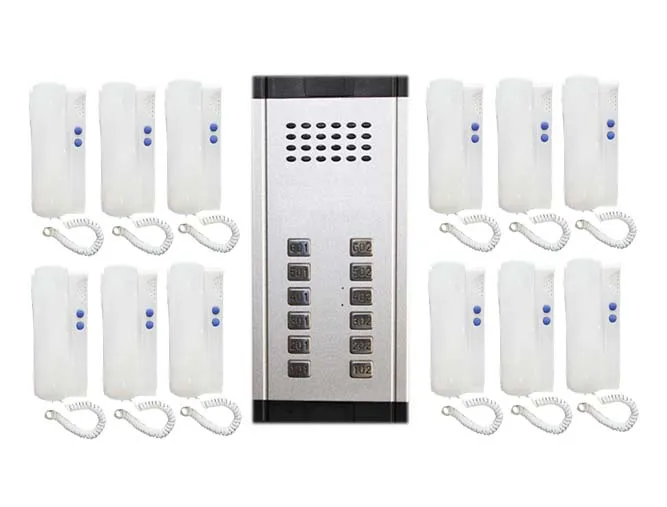Домашний телефон xinislu для безопасности прямой пресс ключ аудио домофон 12 домов 2
