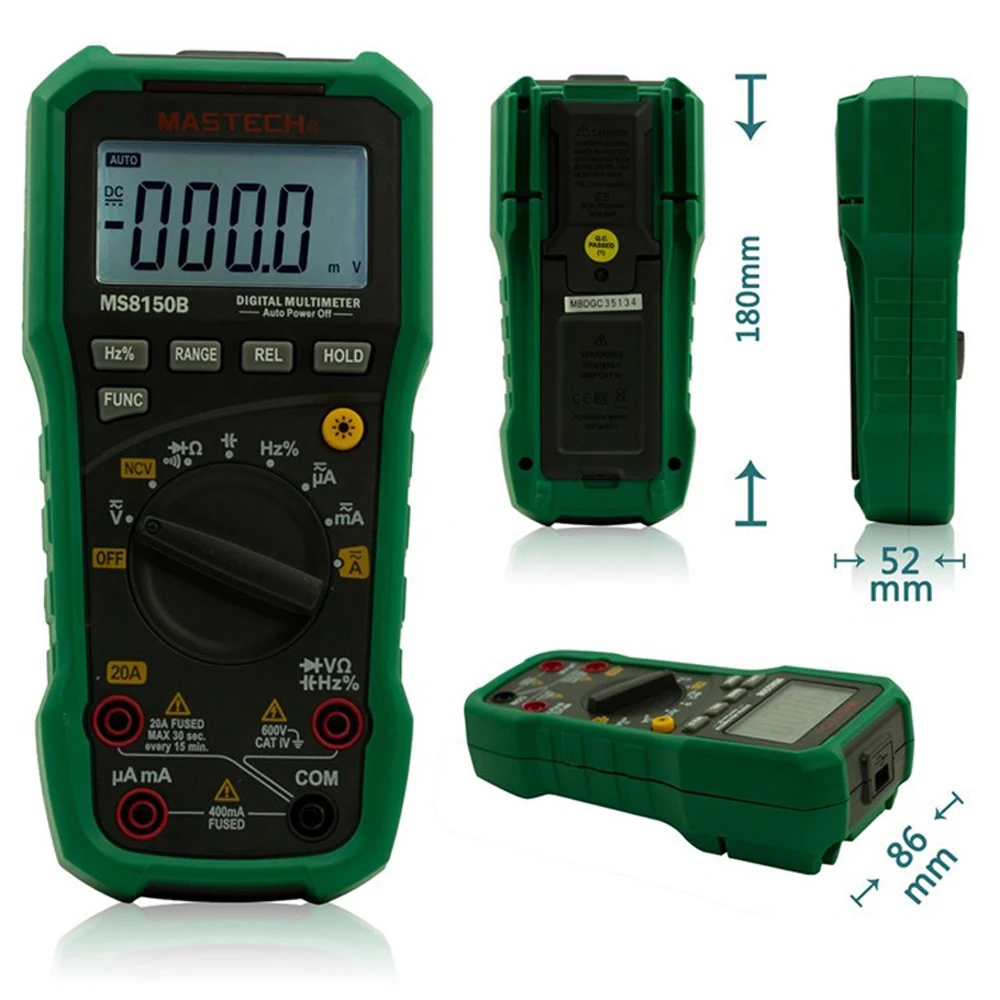Mastech MS8150B цифровой мультиметр портативный тестер измеритель напряжения тока