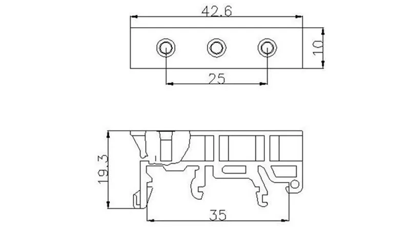 10 компл./Лот Бесплатная доставка Панельное крепление RJ45 DIN C45 рейка держатель