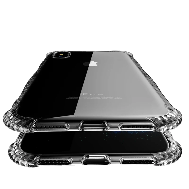 Противоударный мягкий прозрачный чехол CAPSSICUM для iPhone X Xs Max XR воздушная подушка