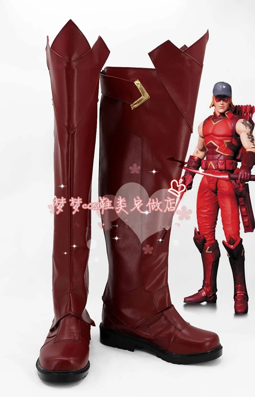 

Green Arrow Season 3 Red Arrow Cosplay Roy Harper Shoes Custom-Made Boots