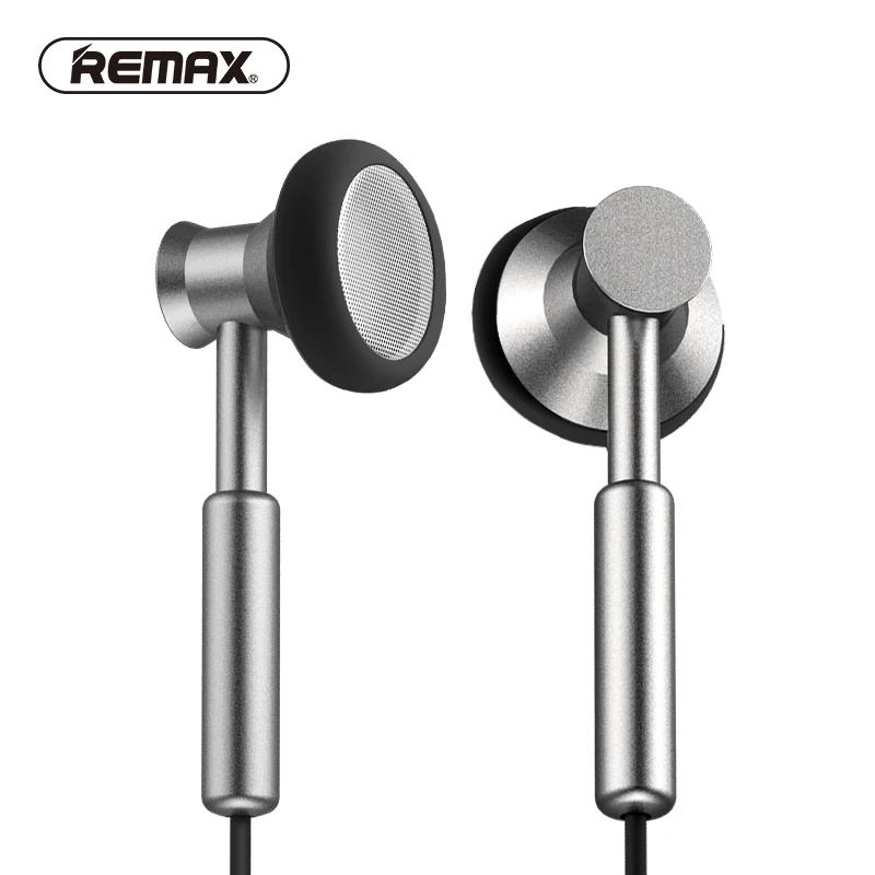 REMAX прозрачные металлические наушники вкладыши с HD микрофоном шумоизоляция
