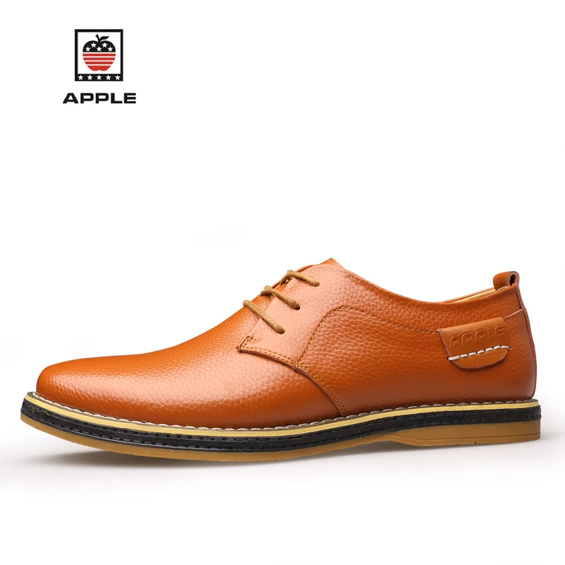 Apple Hot Sale Men's Leisure Shoes High Quality Cow Split Leather Rubber Sole Male Casual British Style QT09P1005 | Обувь