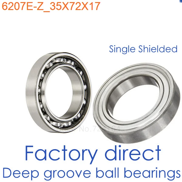 Шарикоподшипники с глубоким желобом диаметром 35 мм 6207 Φ x 72 17 одинарный