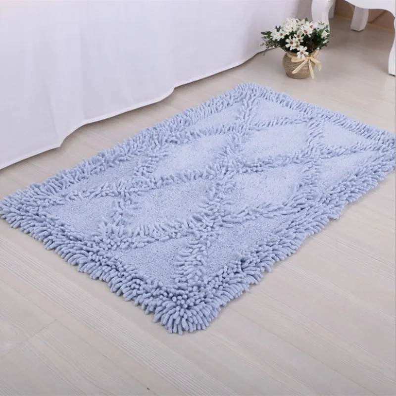 Коврик дверной в европейском стиле противоскользящий Хлопковый матовый решетку