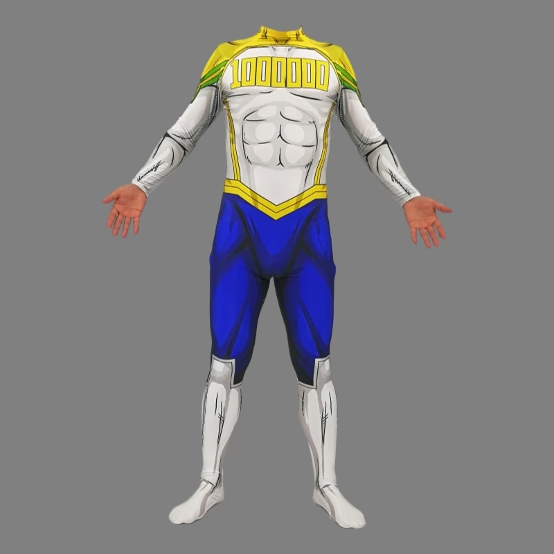 Костюм для косплея Mirio All Might My Hero academic Boku no боди из лайкры с 3D принтом Zentai девочек и
