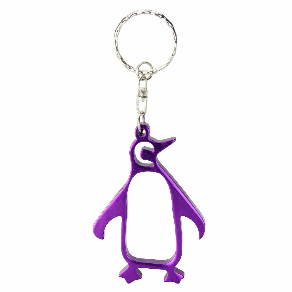 Темлум 6 шт. Алюминиевый сплав Милый пингвин-бутылочный открывашка для пива с ключами Свадебные подарки можно персонализировать логотипом Ключница на.