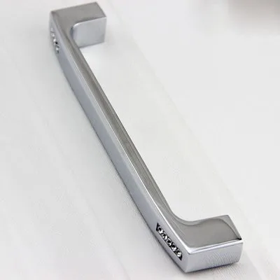 Современные модные роскошные ручки Стразы для ящиков ТВ шкафов хромированные