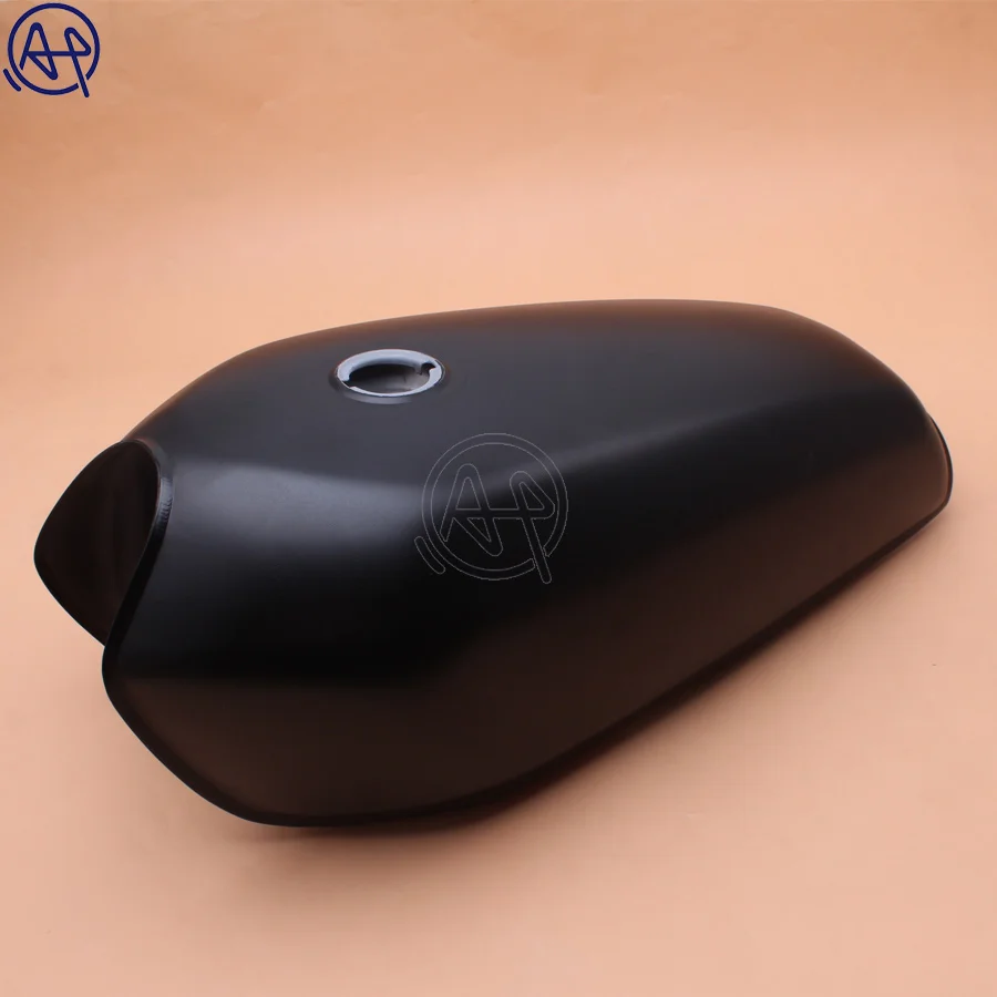 Мотоциклетный 9 л матовый черный Cafe Racer Бензобак Универсальный топливный бак +