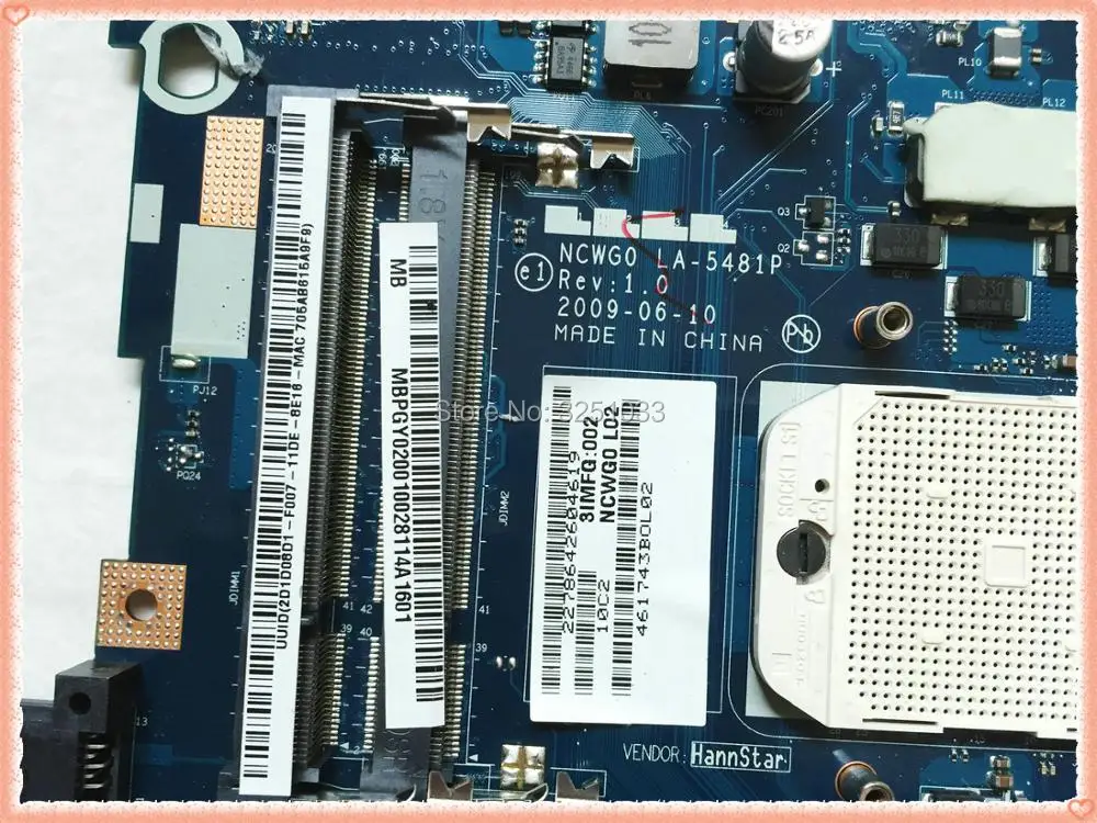 LA-5481P для acer aspire 5516 5517 5532 Материнская плата ноутбука MBPGY02001 NCWG0 LA-5481P материнская плата DDR2 Процессор