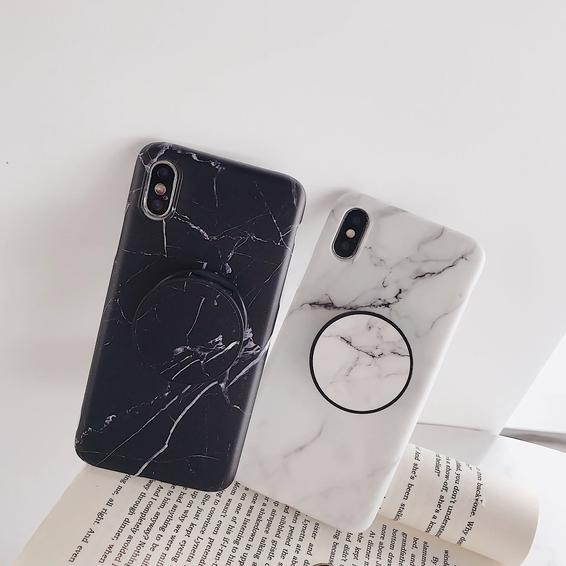 Модный чехол для телефона с мраморной ручкой iPhone X 7 8 6 6S Plus мягкий силиконовый XR XS