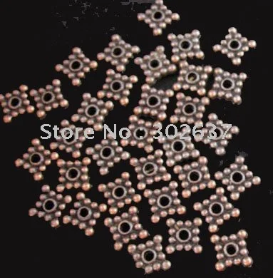 

FREE SHIPPING 750pcs Antiqued copper plt square spacer beads A147C