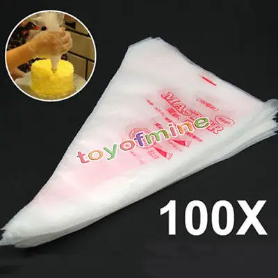 100 шт. помадка торт кекс Кондитерские украшения Обледенение кондитерский мешок