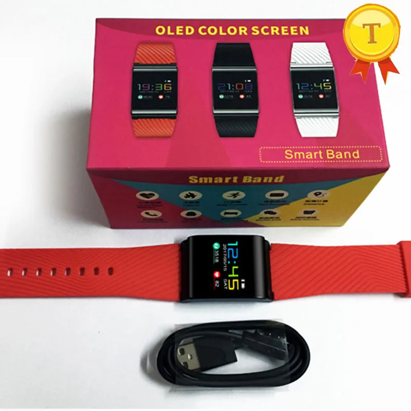 Лучший подарок жене! Сенсорный экран цветные слова умный наручный браслет