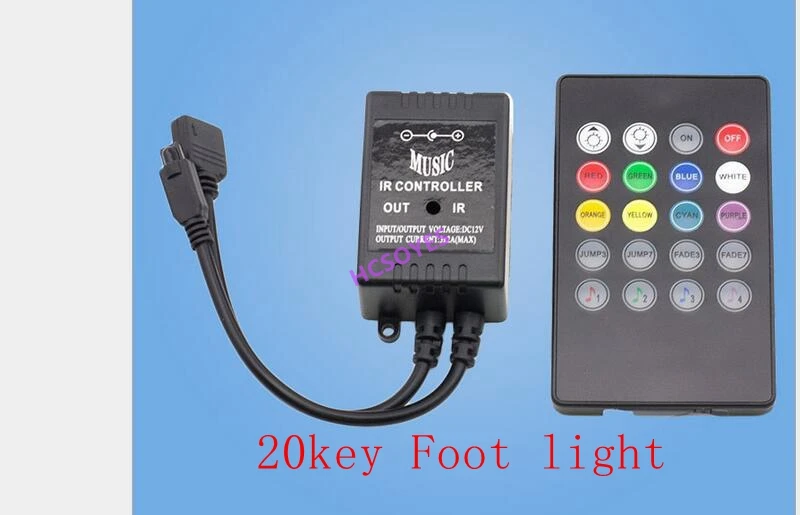 DC12 24V /DC5V 20key музыкальный контроллер ножной светильник MINI USB 5V цветной