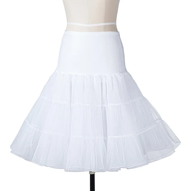 pettiskirt white Женское летнее платье повседневное в горошек элегантные ретро винтажные платья 50 s 60 s рокабилли Pin Up вечерние платья Vestidos - Цвет: pettiskirt white